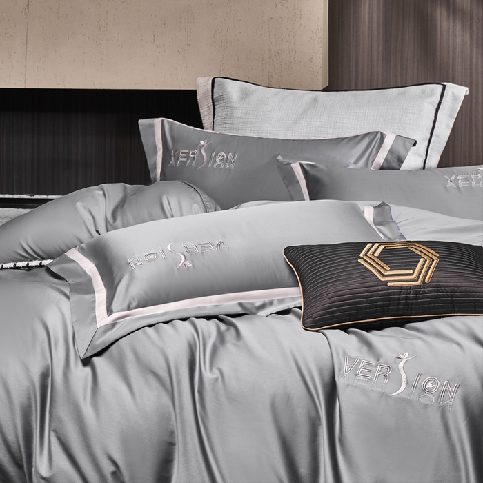 91家纺网 家纺一手货源 找家纺 琉宿2025新款50s双股长绒棉四件套-索菲亚 索菲亚-爵士灰