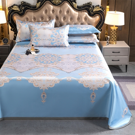 91家纺网 家纺一手货源 找家纺 （总）梵克保罗 2024新款印花冰丝凉席套件-系列一