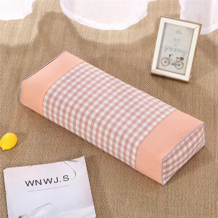 91家纺网 家纺一手货源 找家纺 （总）韩后2025新款全棉老粗布格子系列荞麦枕枕芯枕头面包枕+方形枕