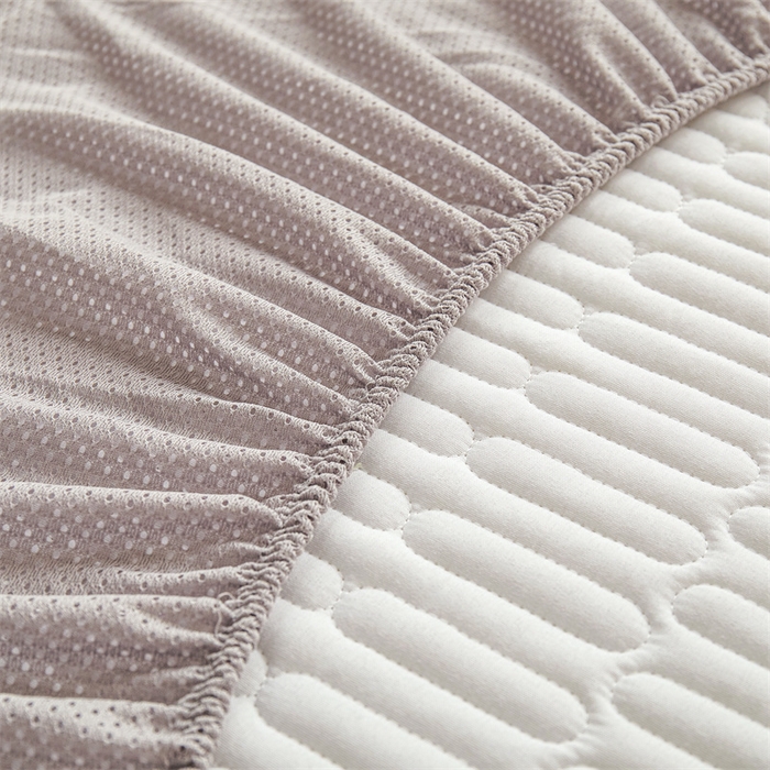 91家纺网 家纺一手货源 找家纺 3C 2024新款A类全棉水洗棉大豆夹棉床笠-网忆 网忆-香芋紫