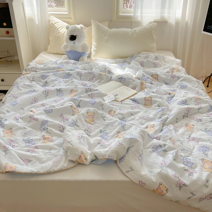 91家纺网 家纺一手货源 找家纺 （总）花伞家居 2024新款亲肤水洗棉印花夏被