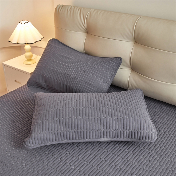 91家纺网 家纺一手货源 找家纺 3C 2024新款A类全棉水洗棉大豆夹棉床笠-初忆 初忆-星空灰