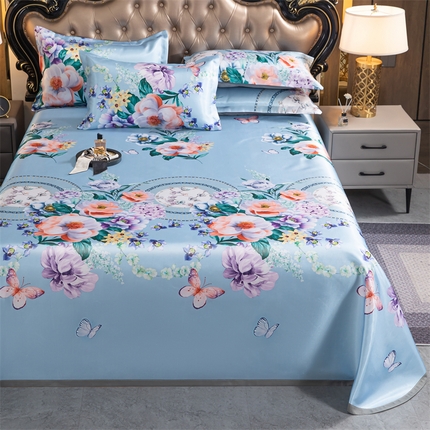 91家纺网 家纺一手货源 找家纺 （总）梵克保罗 2024新款印花冰丝凉席套件-系列一