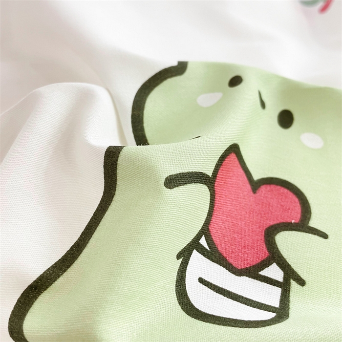 91家纺网 家纺一手货源 找家纺 铭博家纺 2024新款全棉印花四件套 小恐龙