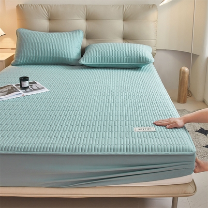 （总）3C 2024新款A类全棉水洗棉大豆夹棉床笠-初忆