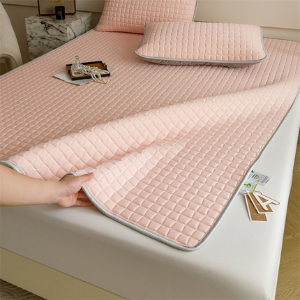 布卢姆床垫2024新款A类凉感丝10mm纯色乳胶凉席雅境系列床席款 雅境-清雅粉