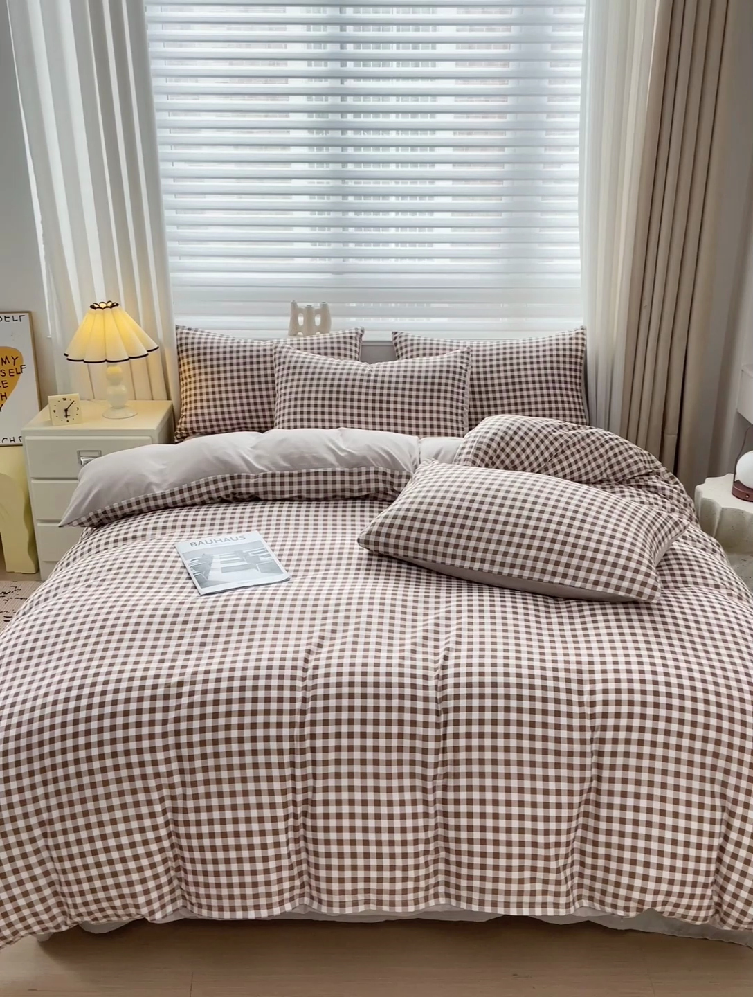 91家纺网 家纺一手货源 找家纺 楠沐家纺 2025新款亲肤柔软水洗棉磨毛四件套 玉小格