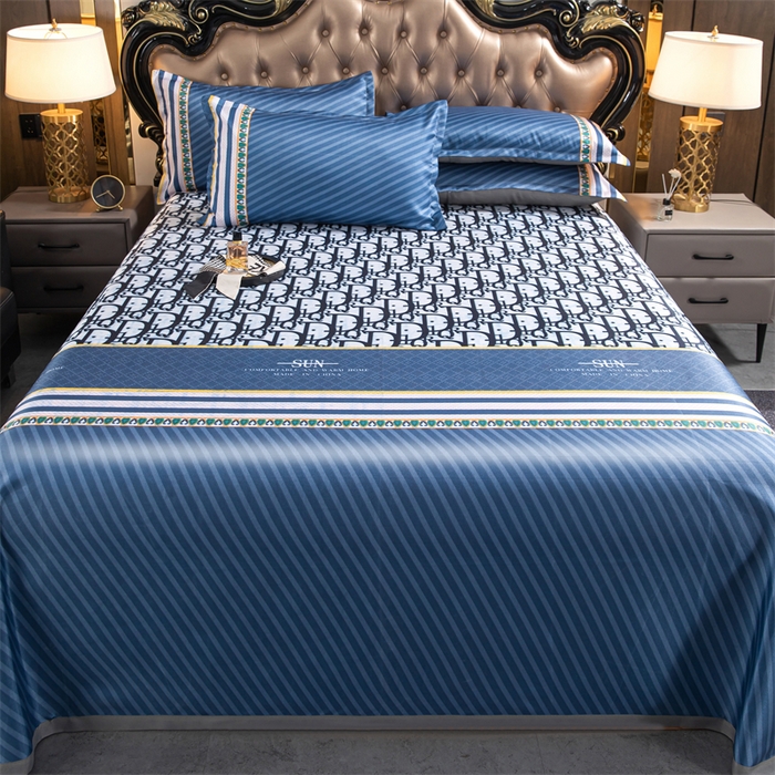 91家纺网 家纺一手货源 找家纺 梵克保罗 2024新款印花冰丝凉席套件-系列一 时尚星空