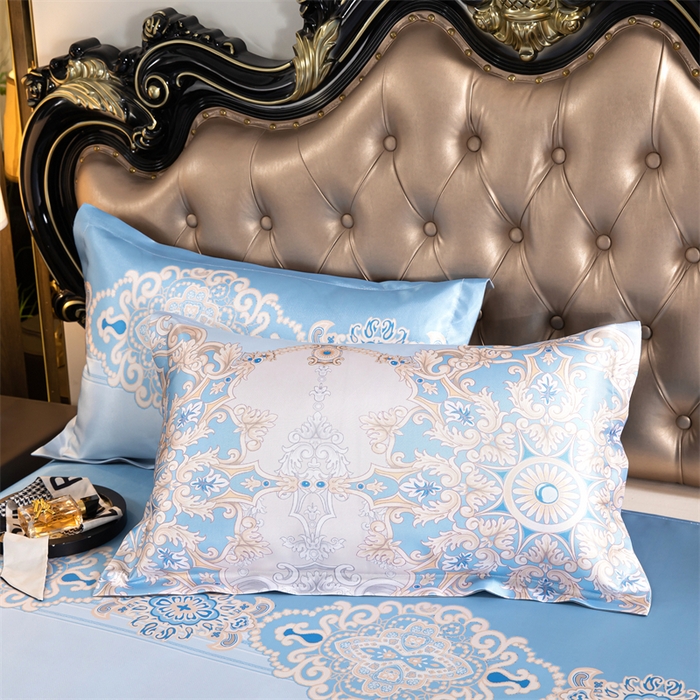 91家纺网 家纺一手货源 找家纺 （总）梵克保罗 2024新款印花冰丝凉席套件-系列一