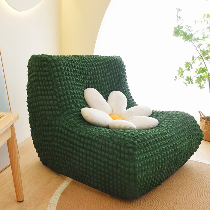 91家纺网 家纺一手货源 找家纺 （总）启博家纺 2024新款简约舒适泡泡纱系列-毛毛虫懒人沙发套