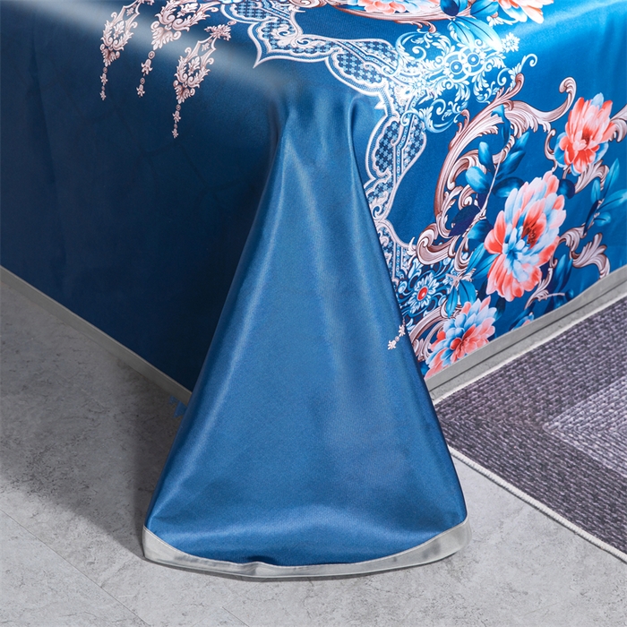 91家纺网 家纺一手货源 找家纺 梵克保罗 2024新款印花冰丝凉席套件-系列一 曼妙花语