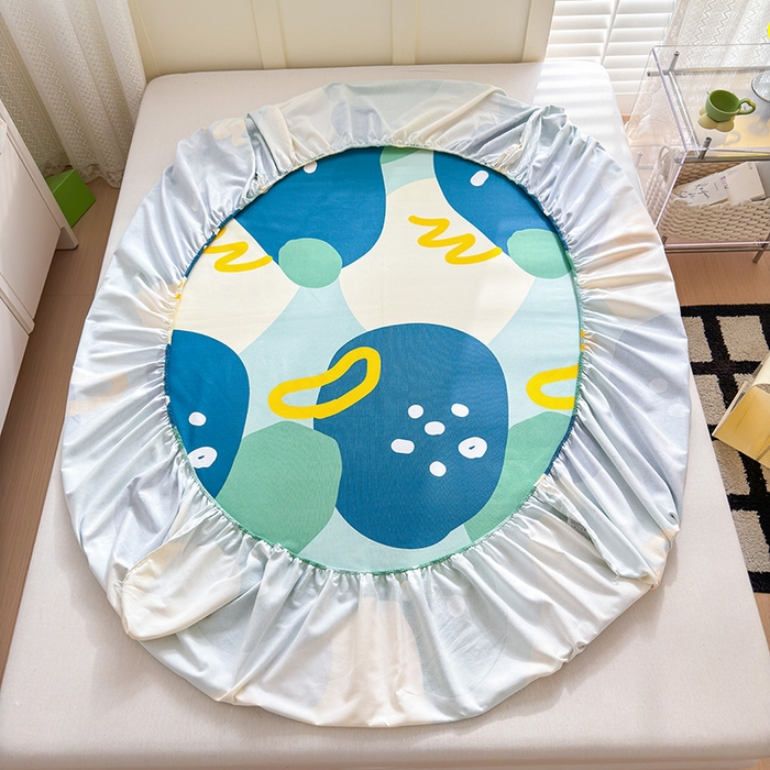 91家纺网 家纺一手货源 找家纺 吉象家纺 2024新款老粗布三件套-床笠款 悉尼绿