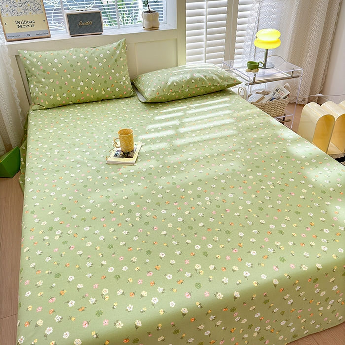 91家纺网 家纺一手货源 找家纺 吉象家纺 2024新款老粗布三件套-床单款 春色