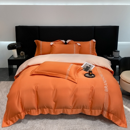 91家纺网 家纺一手货源 找家纺 （总）首尔家纺 2024水洗真丝冰丝刺绣四件套-伯恩系列