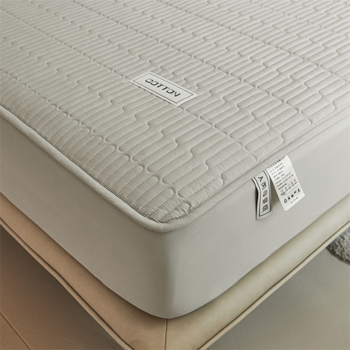 91家纺网 家纺一手货源 找家纺 3C 2024新款A类全棉水洗棉大豆夹棉床笠-初忆 初忆-烟雾灰