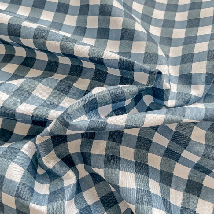 91家纺网 家纺一手货源 找家纺 楠沐家纺 2025新款亲肤柔软水洗棉磨毛四件套 蓝小格