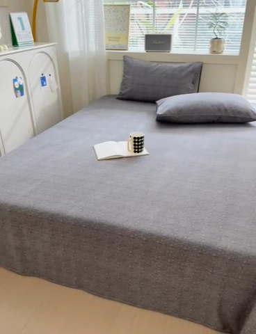 91家纺网 家纺一手货源 找家纺 吉象家纺 2024新款老粗布三件套-床单款 墨