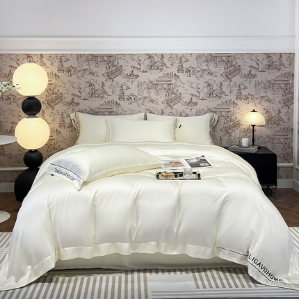 91家纺网 家纺一手货源 找家纺 （总） 【A类兰精天丝】夏季丝滑真丝绸四件套凉感丝床单被套天丝棉床笠款冰丝裸睡床上用品