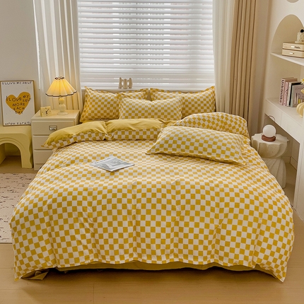 91家纺网 家纺一手货源 找家纺 （总）楠沐家纺 2025新款亲肤柔软水洗棉磨毛四件套