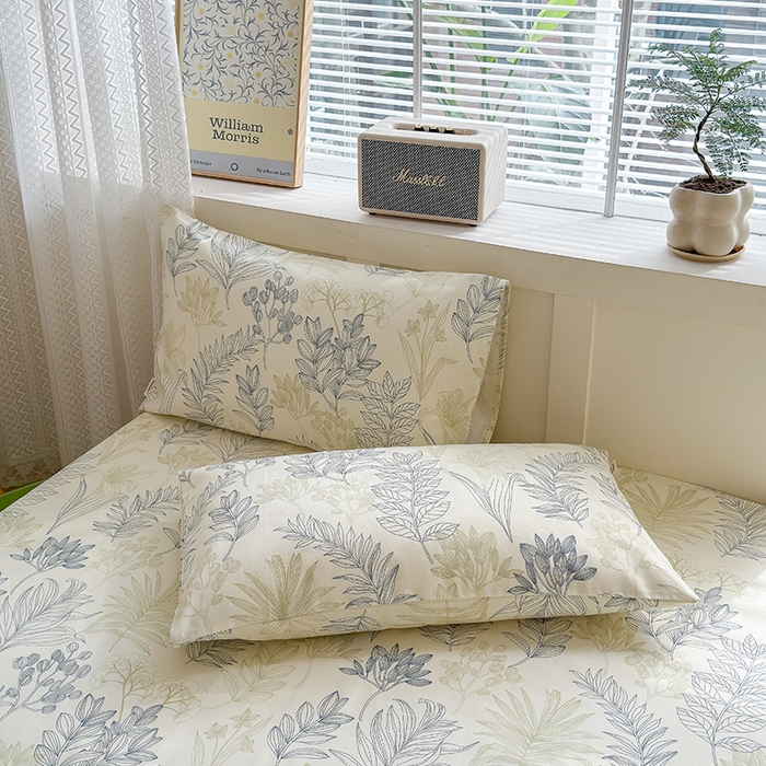 91家纺网 家纺一手货源 找家纺 吉象家纺 2024新款老粗布三件套-床单款 仙草