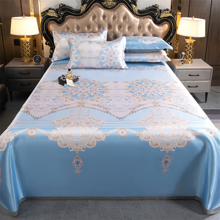 91家纺网 家纺一手货源 找家纺 （总）梵克保罗 2024新款印花冰丝凉席套件-系列一