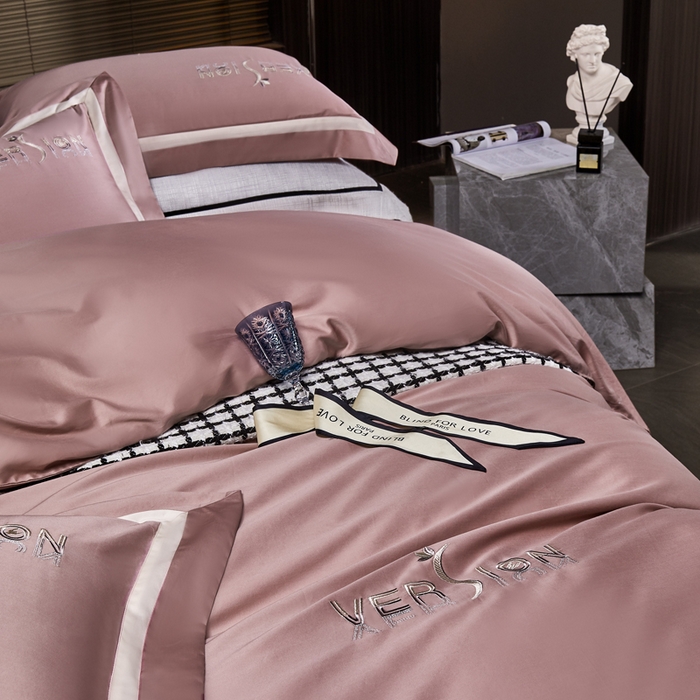 91家纺网 家纺一手货源 找家纺 琉宿2025新款50s双股长绒棉四件套-索菲亚 索菲亚-葡萄紫