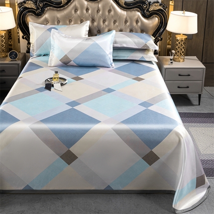 梵克保罗 2024新款印花冰丝凉席套件-系列一 时尚潮牌