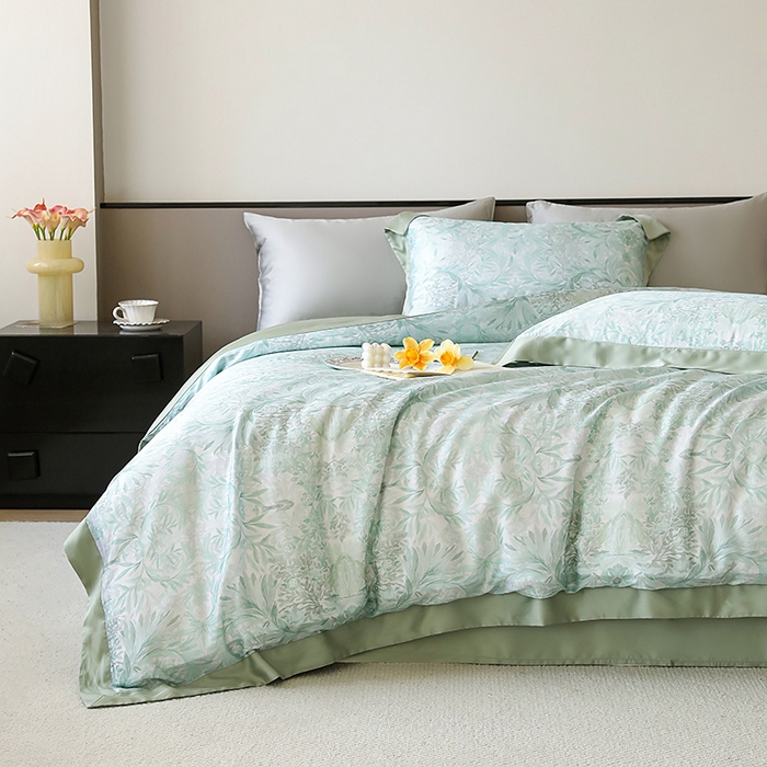 91家纺网 家纺一手货源 找家纺 （总）若未家居 2025新款50支莱赛尔天丝数码印花四件套