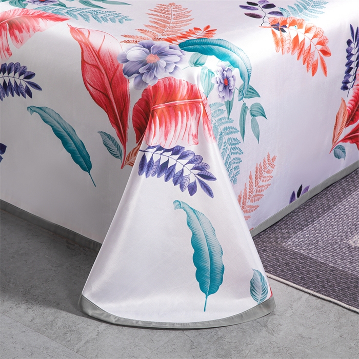 91家纺网 家纺一手货源 找家纺 梵克保罗 2024新款印花冰丝凉席套件-系列一 盛世花开