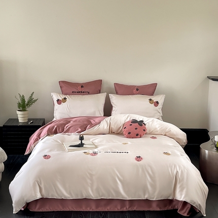 91家纺网 家纺一手货源 找家纺 （总）FORTWO 2024新款60兰精天丝毛巾绣四件套