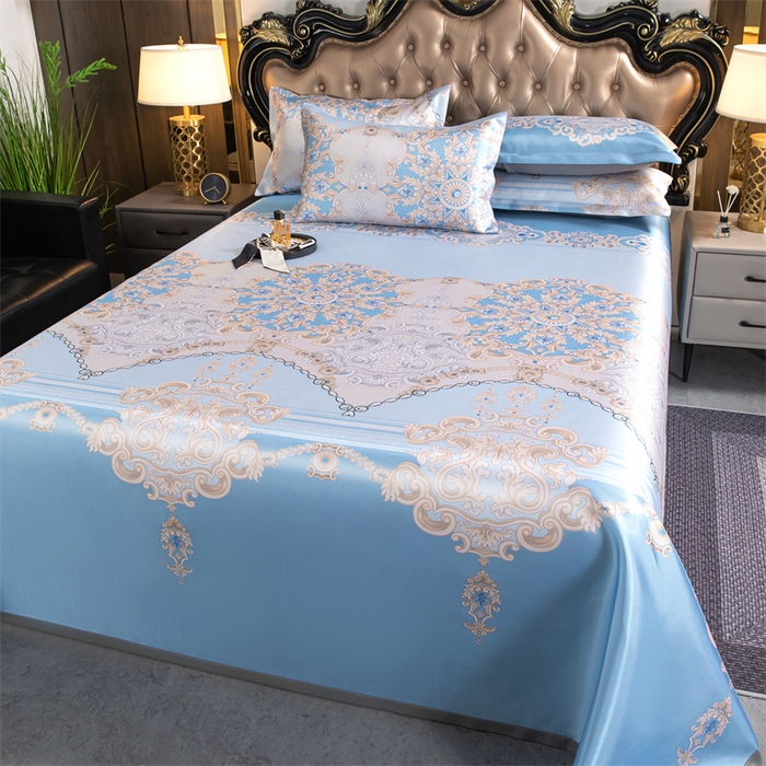 91家纺网 家纺一手货源 找家纺 梵克保罗 2024新款印花冰丝凉席套件-系列一 北欧印象