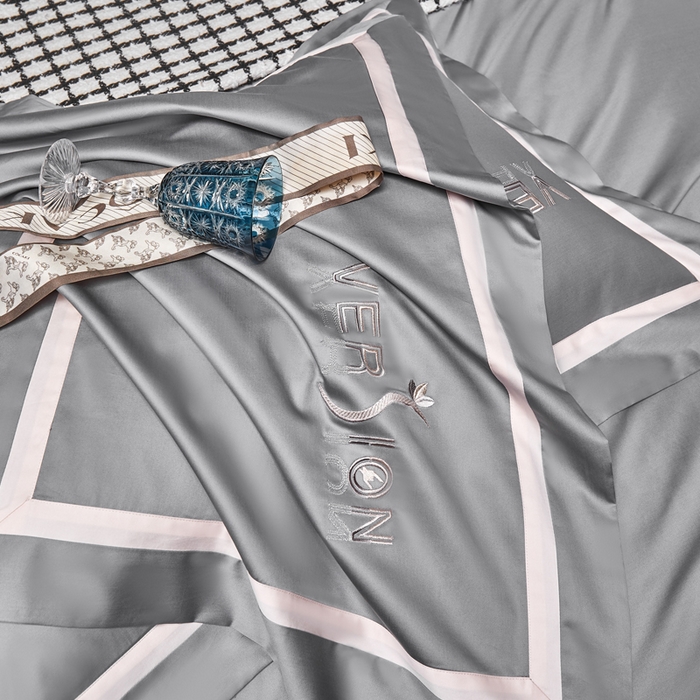 91家纺网 家纺一手货源 找家纺 琉宿2025新款50s双股长绒棉四件套-索菲亚 索菲亚-爵士灰