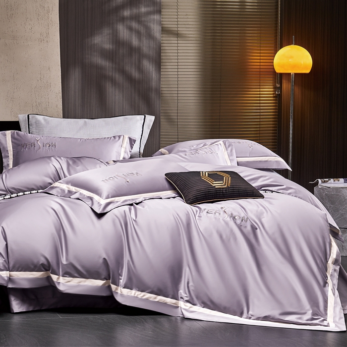 91家纺网 家纺一手货源 找家纺 琉宿2025新款50s双股长绒棉四件套-索菲亚 索菲亚-潋滟紫