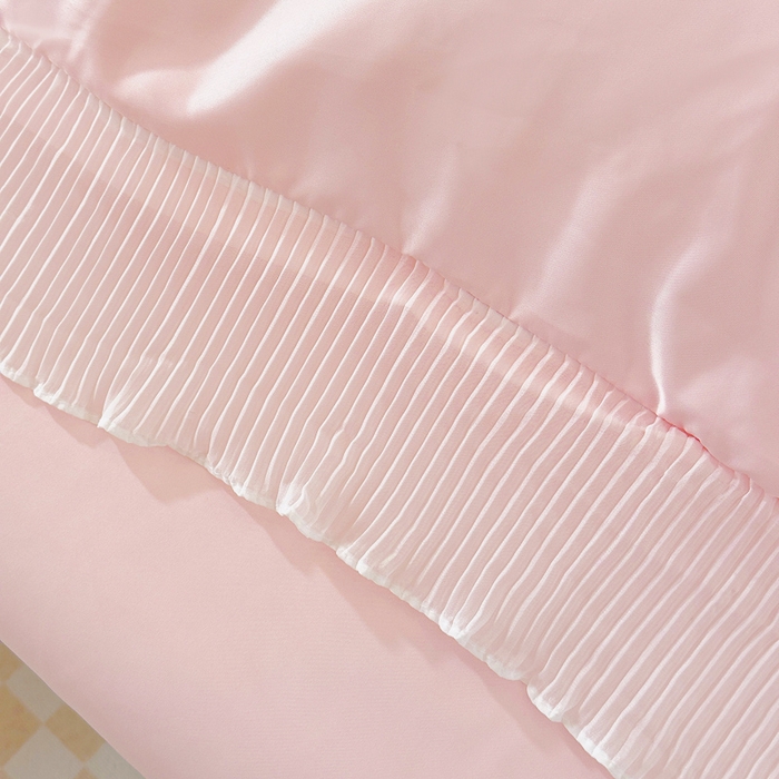 91家纺网 家纺一手货源 找家纺 （总）菲儿家纺 2024新款水洗真丝花边刺绣四件套-萌萌兔系列