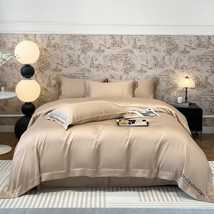 91家纺网 家纺一手货源 找家纺 （总） 【A类兰精天丝】夏季丝滑真丝绸四件套凉感丝床单被套天丝棉床笠款冰丝裸睡床上用品