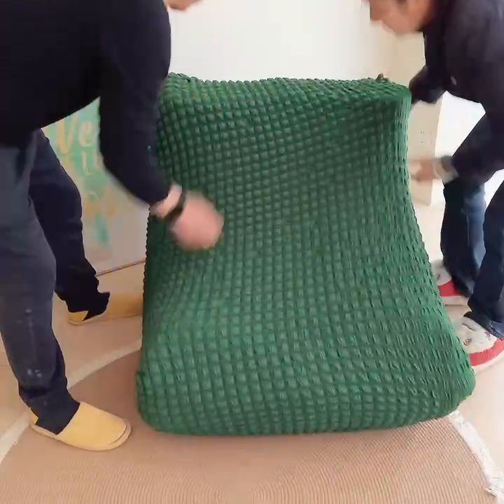 91家纺网 家纺一手货源 找家纺 （总）启博家纺 2024新款简约舒适泡泡纱系列-毛毛虫懒人沙发套