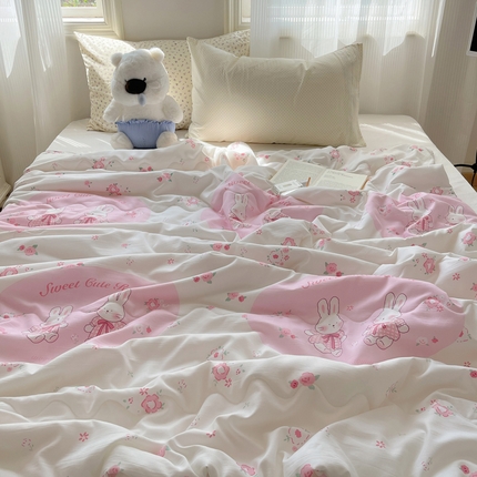 91家纺网 家纺一手货源 找家纺 （总）花伞家居 2024新款亲肤水洗棉印花夏被