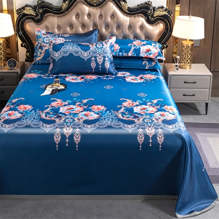 91家纺网 家纺一手货源 找家纺 （总）梵克保罗 2024新款印花冰丝凉席套件-系列一