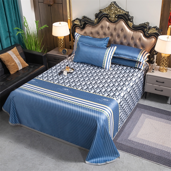 91家纺网 家纺一手货源 找家纺 梵克保罗 2024新款印花冰丝凉席套件-系列一 时尚星空