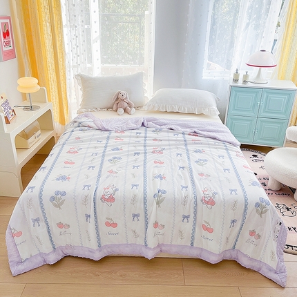 91家纺网 家纺一手货源 找家纺 （总）花满路 2024新款氨凉感丝夏被