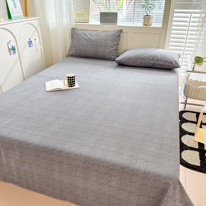 91家纺网 家纺一手货源 找家纺 吉象家纺 2024新款老粗布三件套-床单款 墨