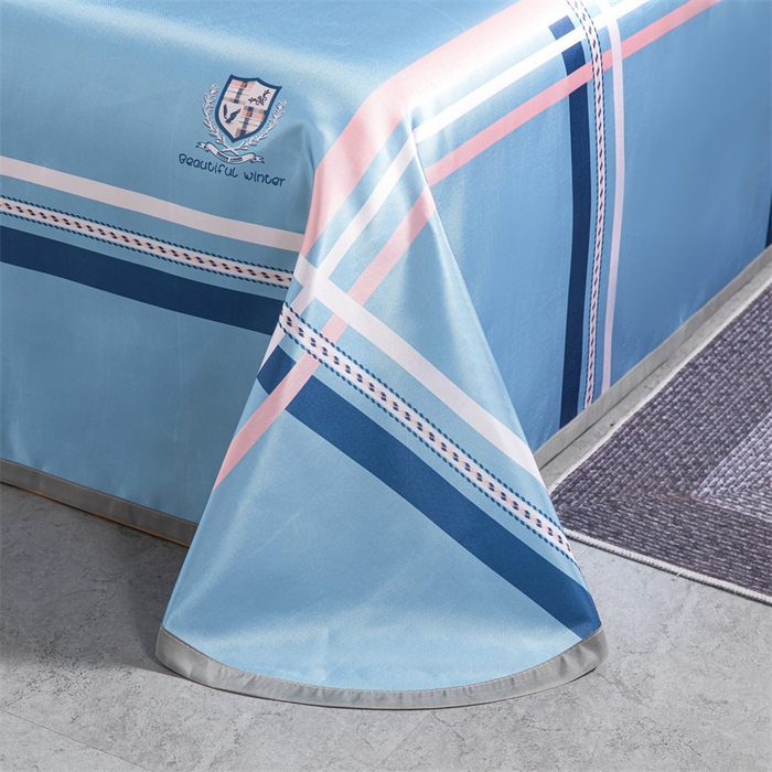 91家纺网 家纺一手货源 找家纺 梵克保罗 2024新款印花冰丝凉席套件-系列一 时尚格调