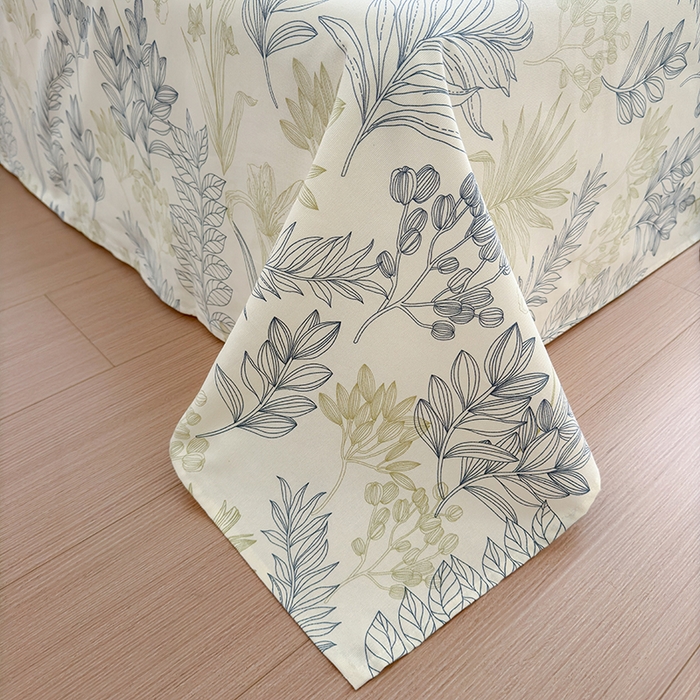 91家纺网 家纺一手货源 找家纺 吉象家纺 2024新款老粗布三件套-床单款 仙草