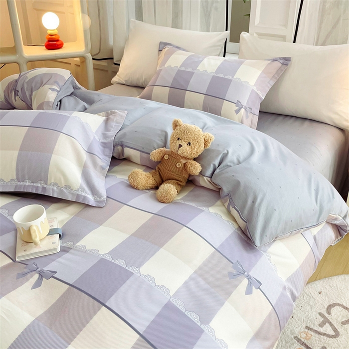 91家纺网 家纺一手货源 找家纺 铭博家纺 2024新款全棉印花四件套 优雅生活-兰