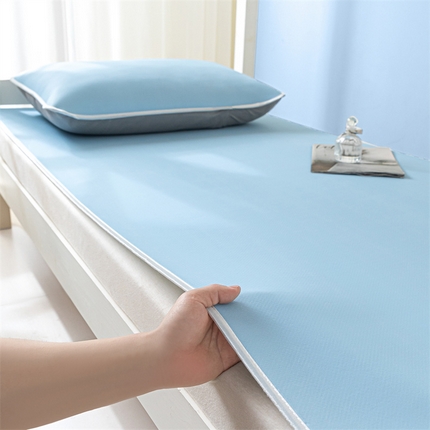 91家纺网 家纺一手货源 找家纺 川悦生活 2024新款云朵凉感因子凉席 青春-天蓝