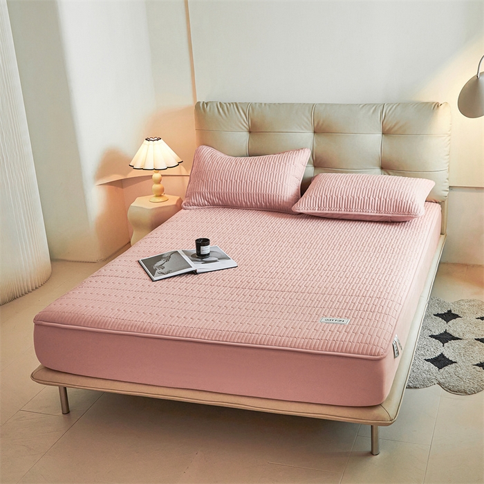 91家纺网 家纺一手货源 找家纺 3C 2024新款A类全棉水洗棉大豆夹棉床笠-初忆 初忆-香妃玉