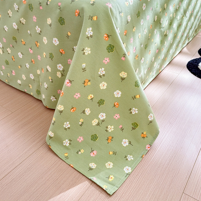 91家纺网 家纺一手货源 找家纺 吉象家纺 2024新款老粗布三件套-床单款 春色