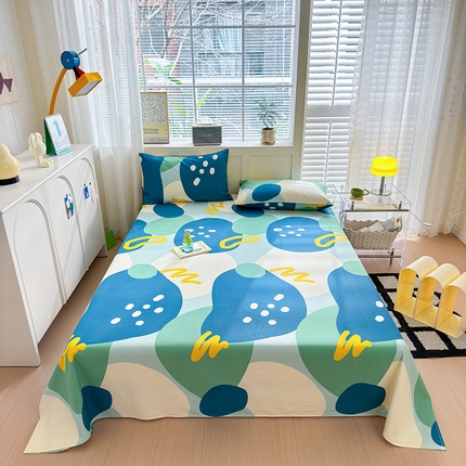 吉象家纺 2024新款老粗布三件套-床单款 悉尼绿