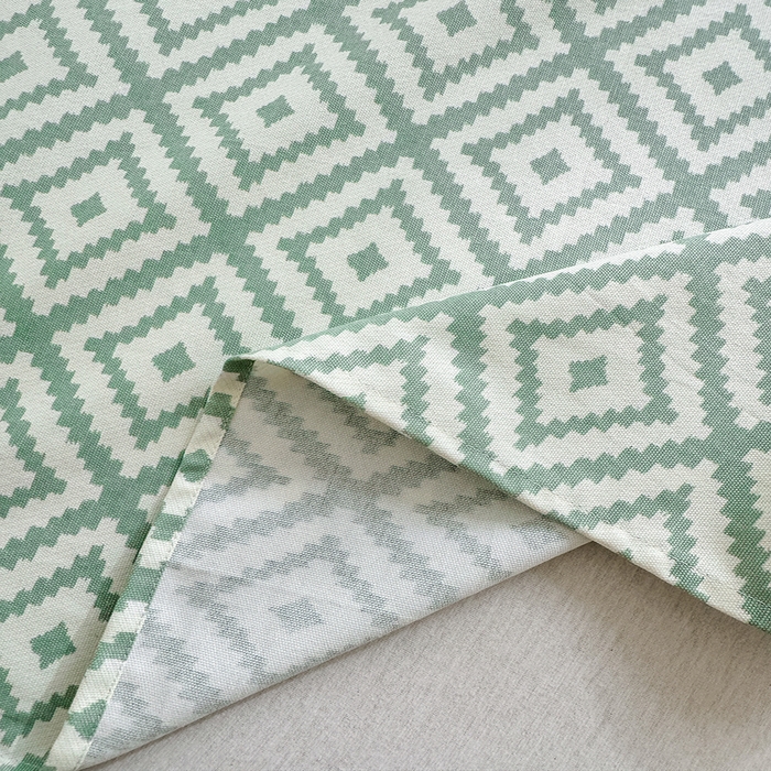 91家纺网 家纺一手货源 找家纺 吉象家纺 2024新款老粗布三件套-床单款 品格绿