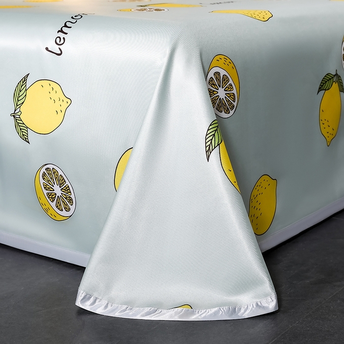 91家纺网 家纺一手货源 找家纺 梵克保罗 2024新款印花冰丝凉席套件-系列一 柠檬